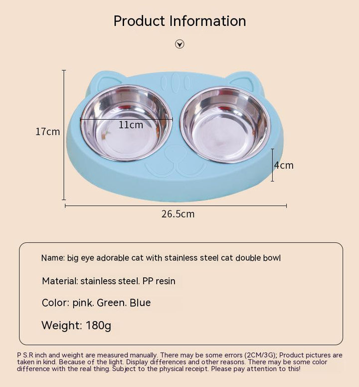 Stainless Steel Bowls With Non-Slip Resin Station - FUR VIVIA