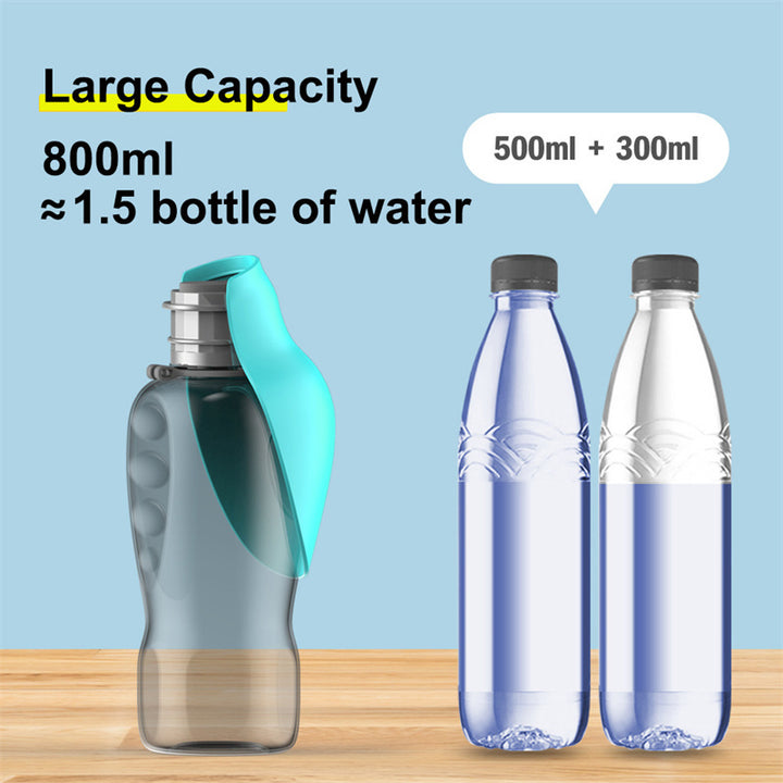 800ml Portable Pet Water Bottle Leakproof - FUR VIVIA