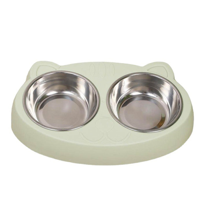 Stainless Steel Bowls With Non-Slip Resin Station - FUR VIVIA