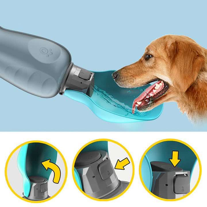 800ml Portable Pet Water Bottle Leakproof - FUR VIVIA