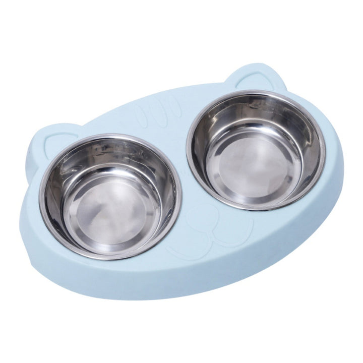 Stainless Steel Bowls With Non-Slip Resin Station - FUR VIVIA