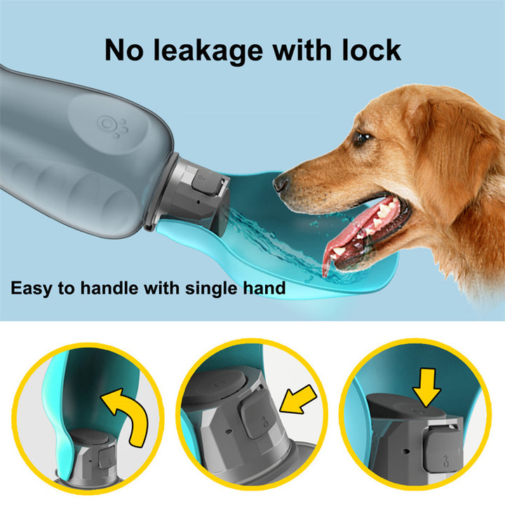 800ml Portable Pet Water Bottle Leakproof - FUR VIVIA