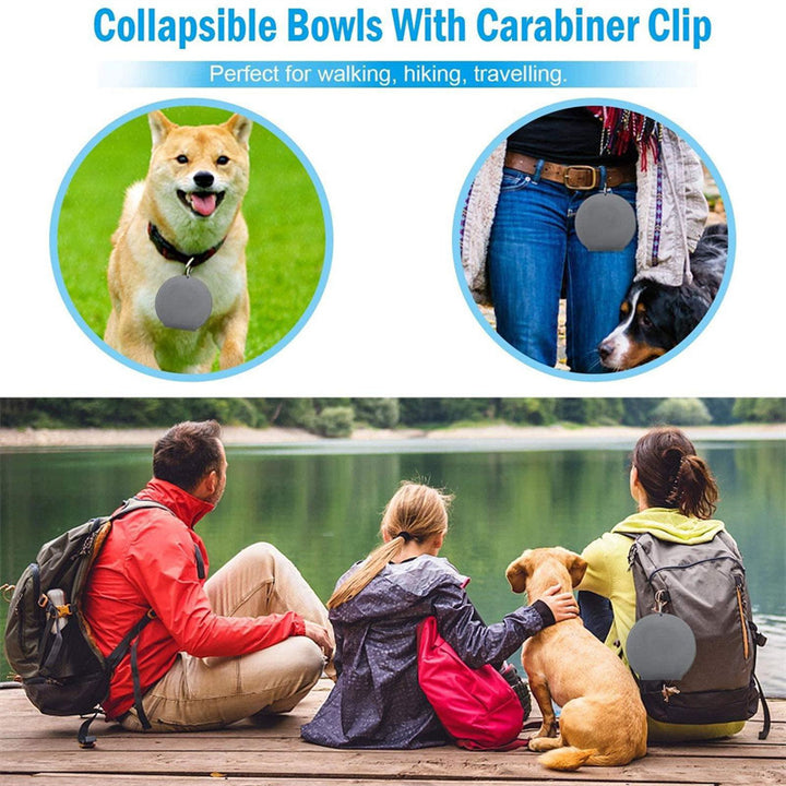 Rubber Foldable Double Bowl Pet Feeding Bowl - FUR VIVIA