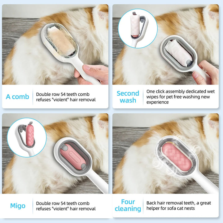 4 In-1 Cat Grooming Brush - FUR VIVIA