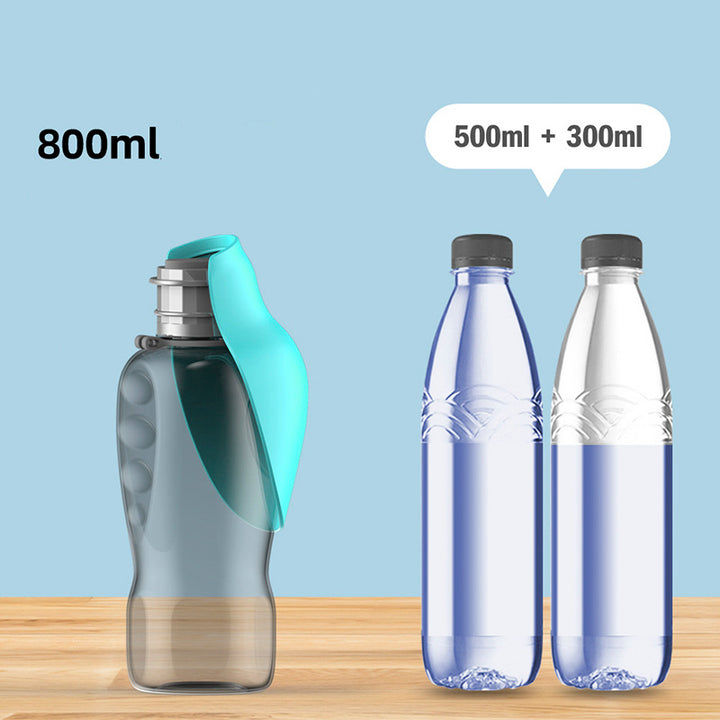 800ml Portable Pet Water Bottle Leakproof - FUR VIVIA