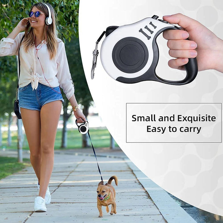 Retractable 3m And 5m Durable Dog Leash for small dogs - FUR VIVIA